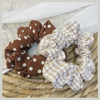 Dây buộc tóc nữ Dây buộc tóc họa tiết Scrunchie