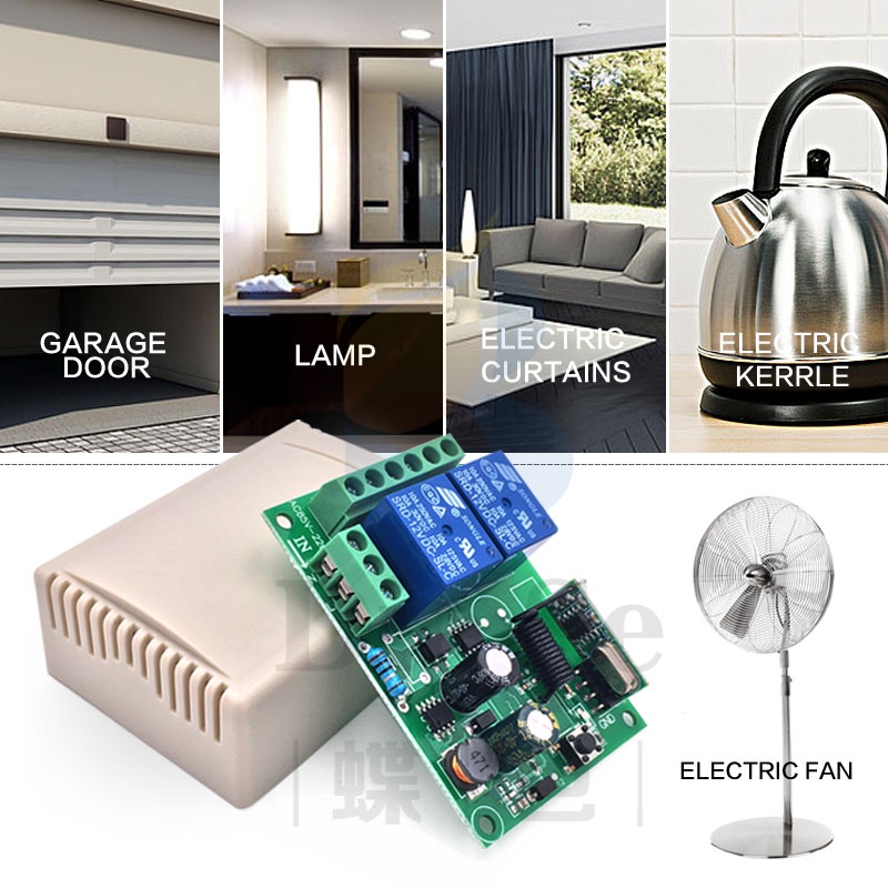 Bộ Điều Khiển Từ Xa Không Dây 433MHz AC220V 2CH Rf EV1527