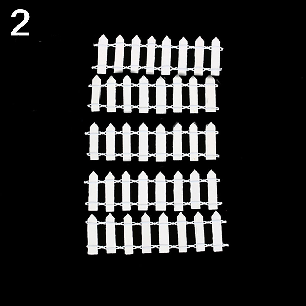 Bộ 5 mô hình hàng rào mini bằng gỗ dùng cho trang trí tiểu cảnh