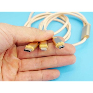 Cáp sạc dây dù 3 đầu.