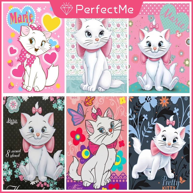 Bộ Tranh Đính Đá 5D Tự Làm 30x40cm Hình Mèo Hoạt Hình Đáng Yêu