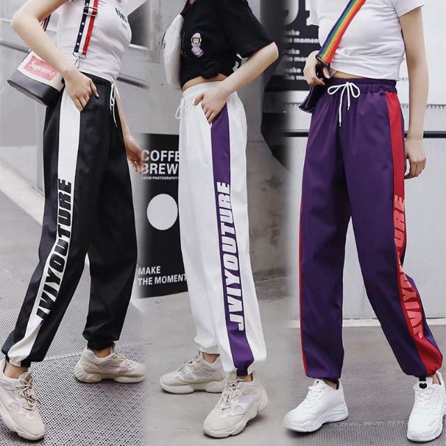 [ORDER+ẢNH THẬT] Quần jogger ulzzang unisex 1 sọc chữ siêu chất