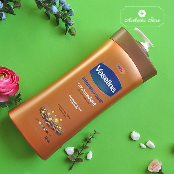 SỮA DƯỠNG THỂ VASELINE_COCOA_RADIANT CHAI VÒI NÂU 725ML CHÍNH HÃNG - 2922