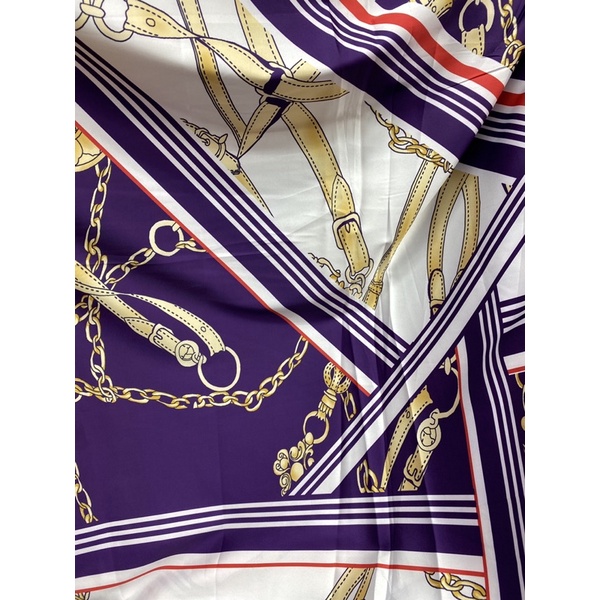 Vải satin lụa thiết kế kẻ ô dây xích MS2501