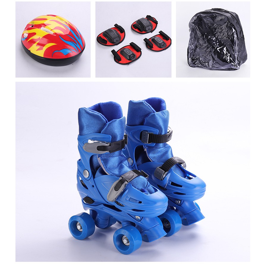 Giày trượt patin 2 hàng 4 bánh cho trẻ thơ mới bắt đầu tập từ 2-14 tuôi đi được luôn