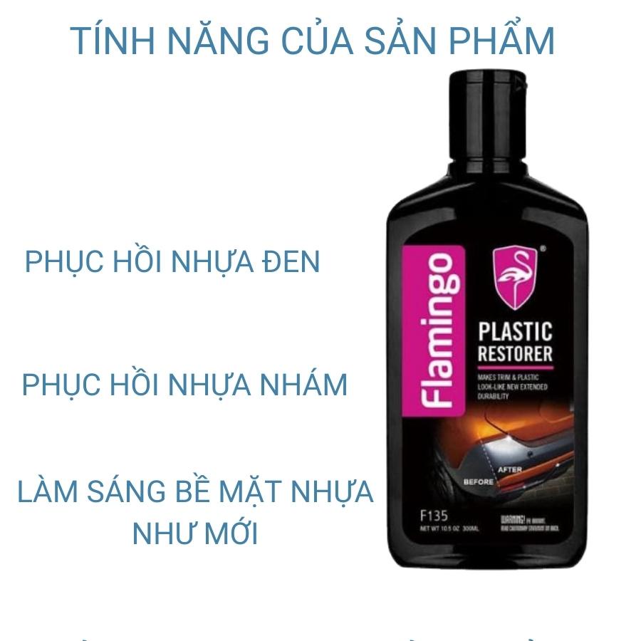 Phục hồi nhựa nhám nhựa đen ô tô xe máy phục hồi phần nhựa bên ngoài bị phai màu hàng Flamingo cao cấp Mitauto