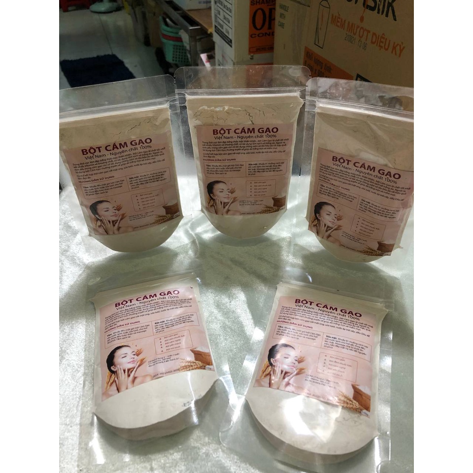 Bột cám gạo đắp mặt nạ nguyên chất 100g