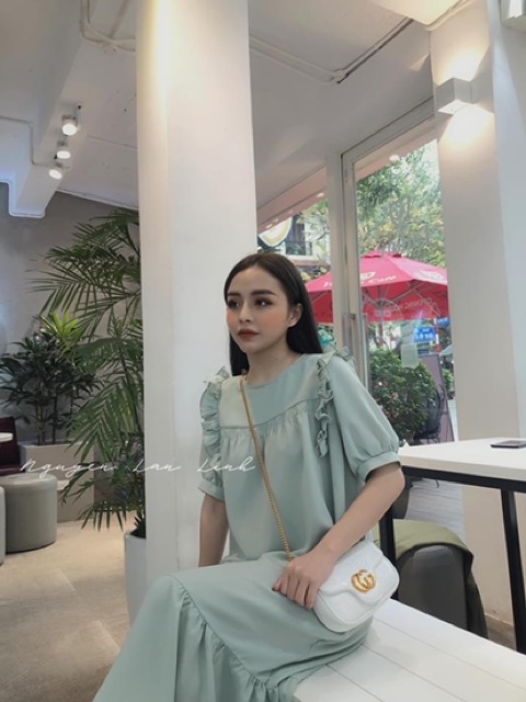 BÁN SỈ VÁY SUÔNG CỔ PHA VIỀN BÈO | BigBuy360 - bigbuy360.vn