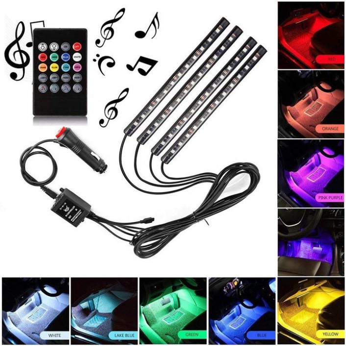 Sản Phẩm Bộ đèn LED 4 thanh các màu cao cấp đặt gầm xe hơi, ô tô RGB-5050 .