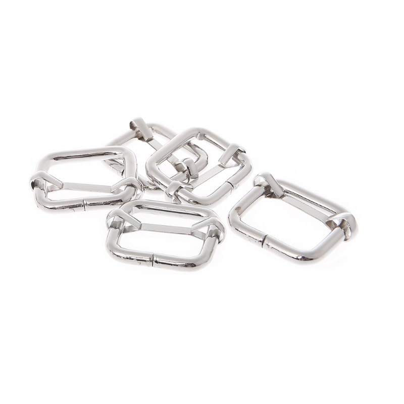 Set 5 Khóa Trượt Dây Kim Loại Hình Con Lăn 2.5cm