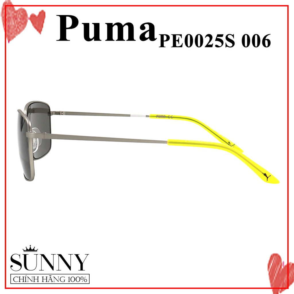 Kính mát nam nữ chính hãng Puma PE0025S màu sắc thời trang, thiết kế dễ đeo bảo vệ mắt