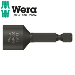 Đầu chuyển mở Bu lông đầu lục giác, ốc vít và đai ốc 13mm x 50mm có từ tính 869/4 M Nutsetters Wera 05060428001