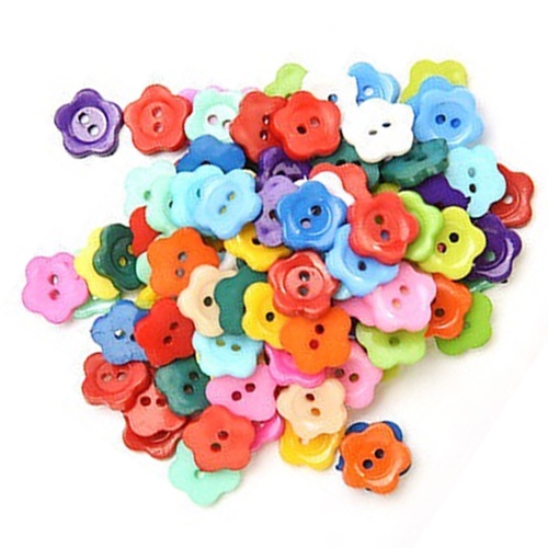 100 Khuy Áo Nhựa Hình Hoa Mận Cho Bé