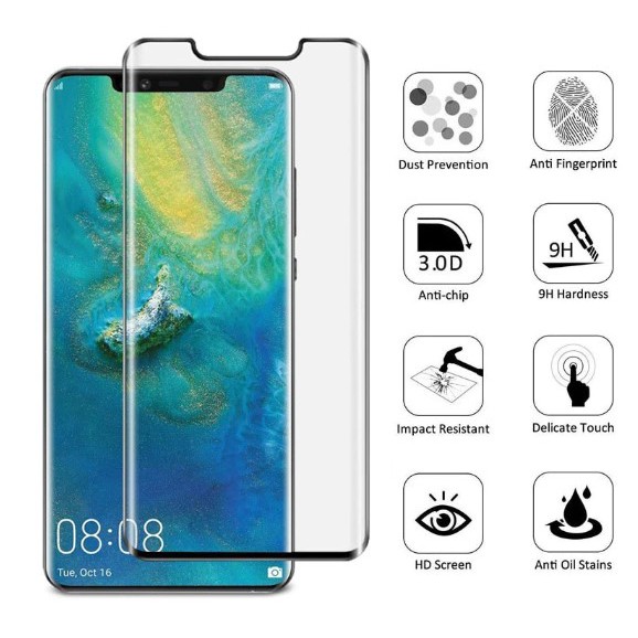 Kính cường lực Huawei Mate 20 Pro / Mate 30 Pro💥 GIẢM GIÁ CỰC SỐC 💥 Độ cứng 9H, dày 0.3 mm