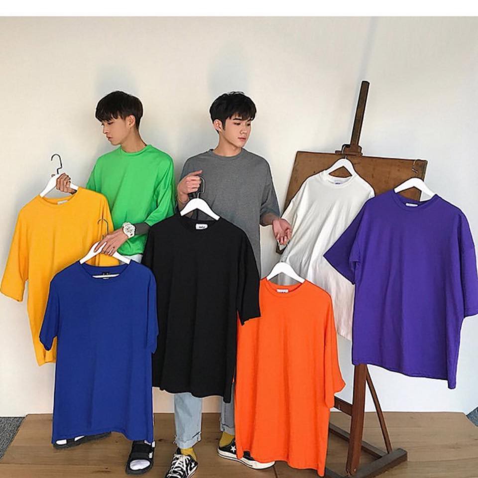 Áo thun cotton unisex nam nữ - basic tee T-shirt Plain Color (thêm 1 số màu)