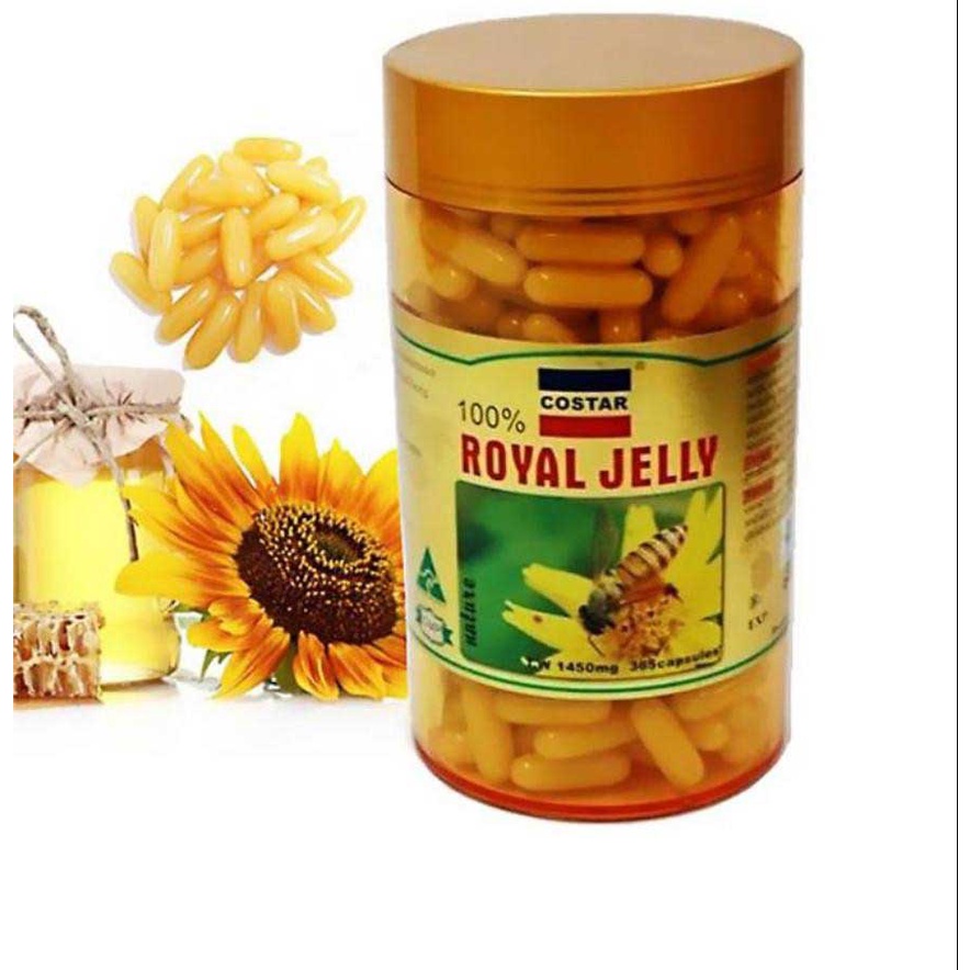 Viên Uống Sữa Ong Chúa Úc Costar Royal Jelly Soft Gel Capsules 1450mg (365 viên)
