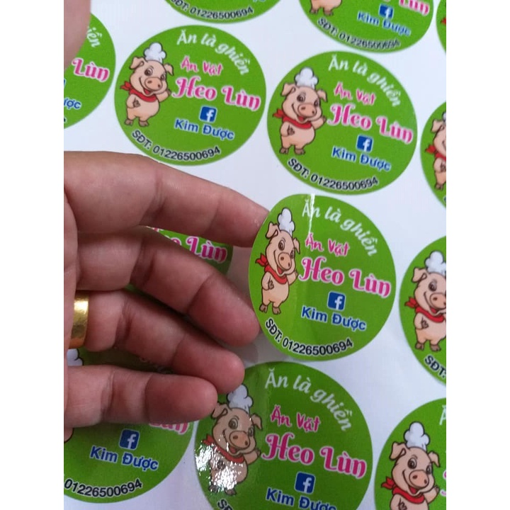 ⚡ IN TEM NHÃN DECAL THEO YÊU CẦU 264 TEM 5CM CHỈ 130K - NÉT - CHẤT LƯỢNG - DECAL NHỰA CHỐNG NƯỚC ⚡