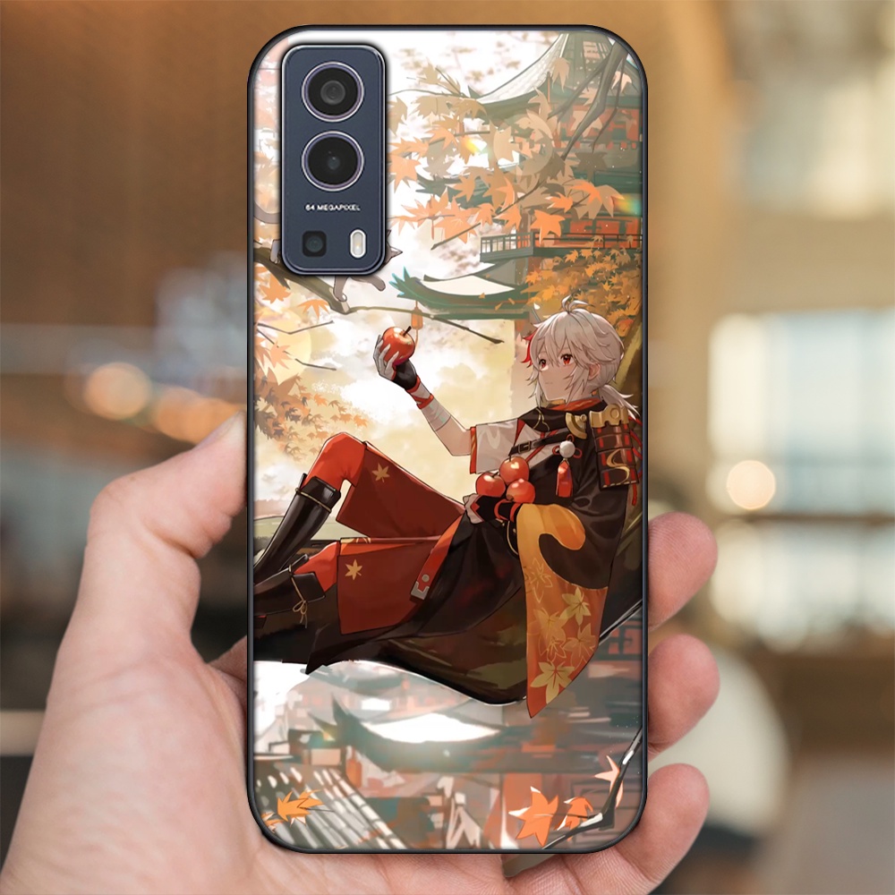 Ốp lưng Vivo Y72 5G viền đen in hình Kazuha Genshin Impact