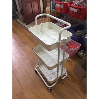 Kệ xe đẩy spa, mi, nail, phun xăm - 3 tầng đa năng