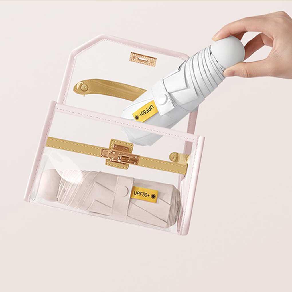 Dù Gấp 5 Khúc Chống Mưa Nắng Kèm Hộp Đựng Ốp