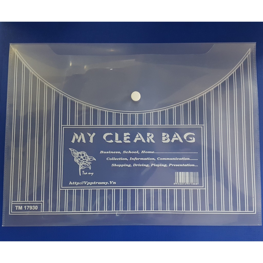 Túi my clear khổ A4 Trà My 17390