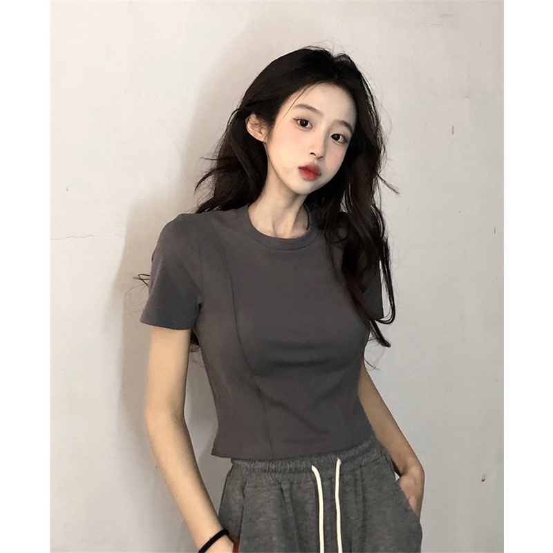 NRVP Áo Thun Mỏng Tay Ngắn Phong Cách Hàn Quốc Mới Mùa Hè 2022 Dành Cho Nữ