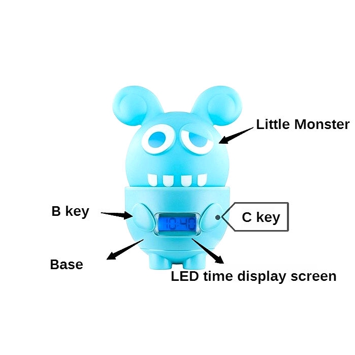 Đồng Hồ Báo Thức Điện Tử Có Đèn Led 4 Màu