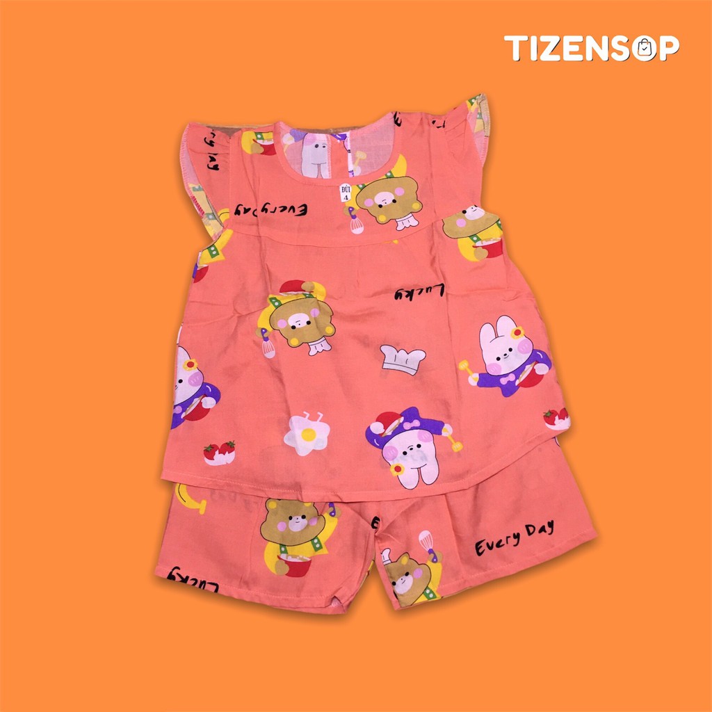 Bộ tole bé gái đồ lanh cho bé kiểu cánh tiên quần đùi