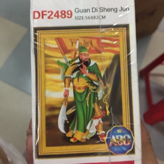 Tranh đính đá Quan Công DF2489 (56x82) chưa đính