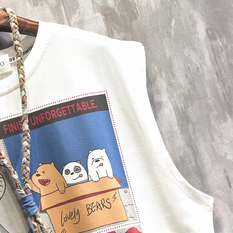 Áo Thun Ba Lỗ In Hoạt Hình Anime Phong Cách Harajuku Thời Trang Cho Nam Và Nữ