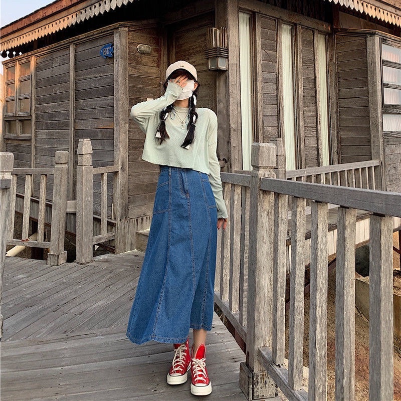 Chân Váy Jean / Bò Dáng Xoè Chữ A Taobao Order