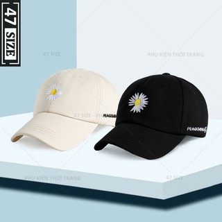 Mũ lưỡi trai nam nữ hoa cúc unisex, thời trang phong cách Ulzzang