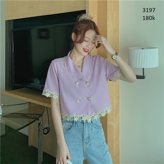Áo Croptop Viền Ren