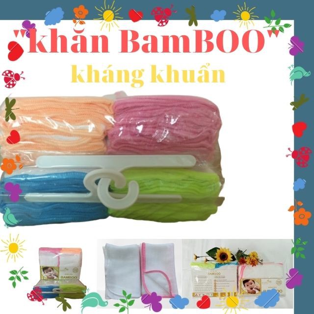 Khăn Sữa Bamboo Khăn Kháng Khuẩn 100% Sợi Tre  Cao  Cấp Siêu Mềm Cho bé