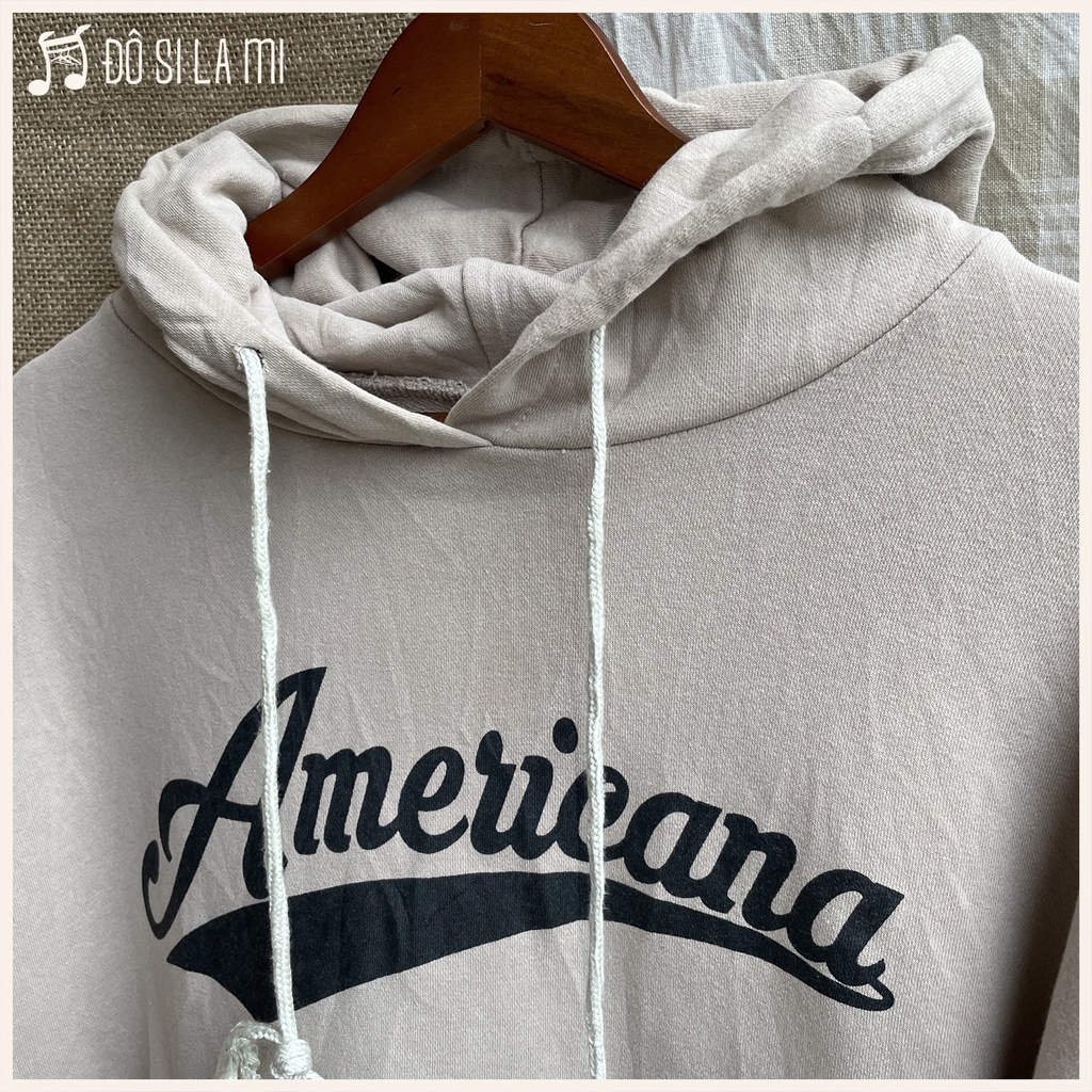 Áo Hoodie Chất Nỉ Màu Nâu Vintage | Secondhand | Đô Si La Mi | DD15 |