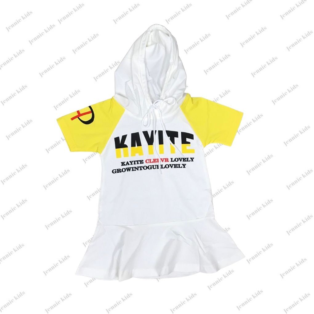 Váy đầm bé gái hodie thể thao vải cotton chính phẩm Jennie kids thấm hút mồ hôi J420