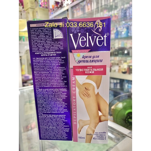 kem tẩy lông velvet từ Nga chai 100ml