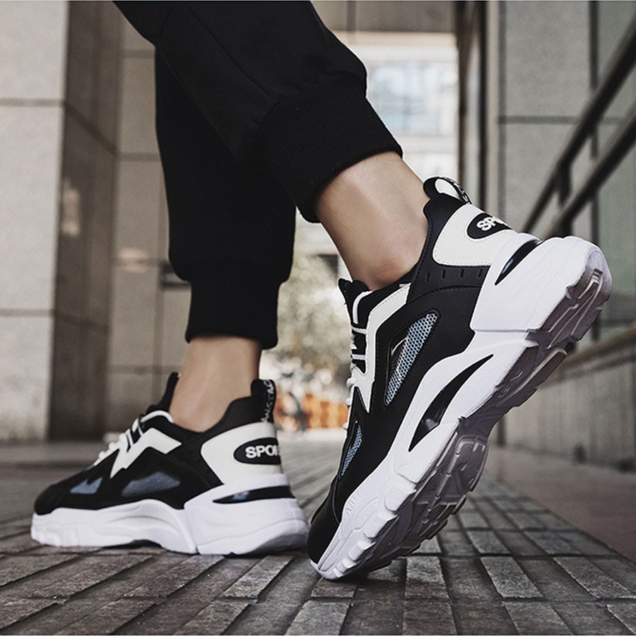 Noel [XẢ KHO] Giày sneaker nam trắng D555 shop Địch Địch chuyên giày nam đẹp rẻ NHẤT * * $ # ⚚ /