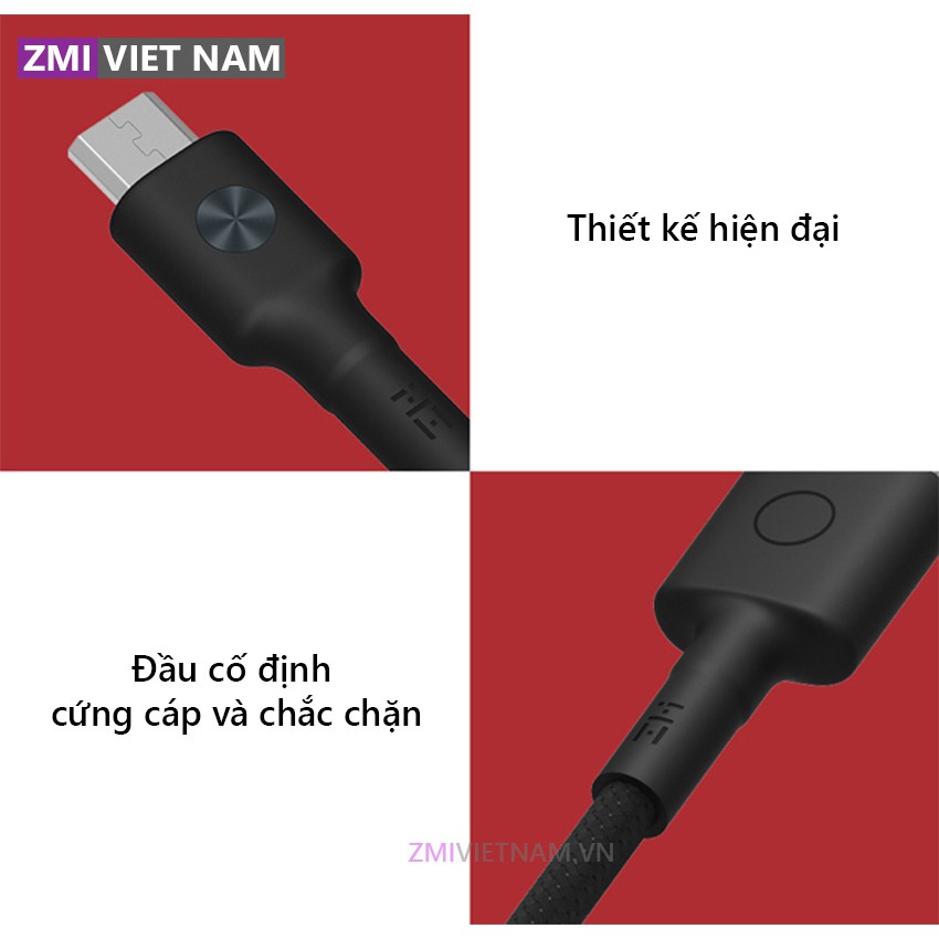 Dây Cáp Micro USB ZMI AL603 Bọc Vải Dù Siêu Bền Dài 1m | Bảo Hành 18 Tháng