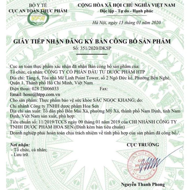 Viên uống SẮC NGỌC KHANG Sạch Tàng Nhan Hết Nám lọ 60v