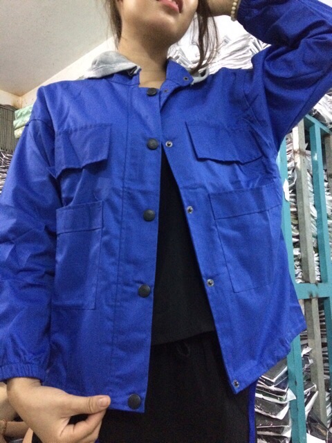 Áo khoác kaki nón xám | BigBuy360 - bigbuy360.vn