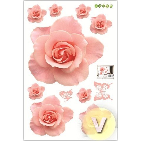 Decal dán tường Cô dâu váy hồng