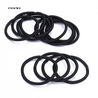 Set 100 dây thun cột tóc màu đen trơn đơn giản cá tính 4cm
