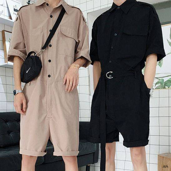 【J&N】Ins super hot work pants summer loose men's pant suit one-piece clothes Korean couple one-piece pants fashion one-piece pants