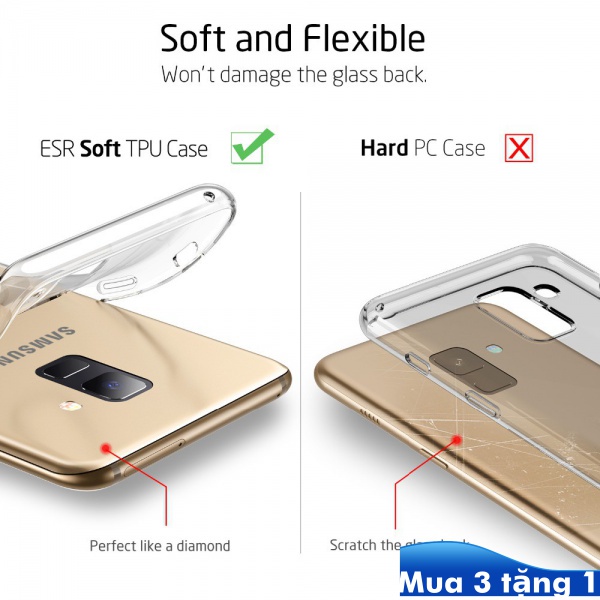 Ốp điện thoại TPU trong suốt cho Samsung Galaxy A3 A6 A7 A8 A9 A01 A10 A11 A12 A20 A21 A30 A31 A40 A41 A42 Core Plus 2016 2017 2018