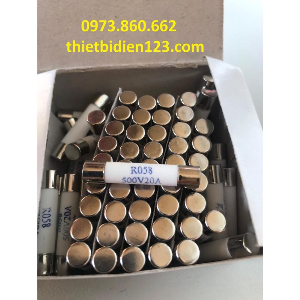 cầu chì sứ phi 6mm R058 500V 3A,20A -TBĐ
