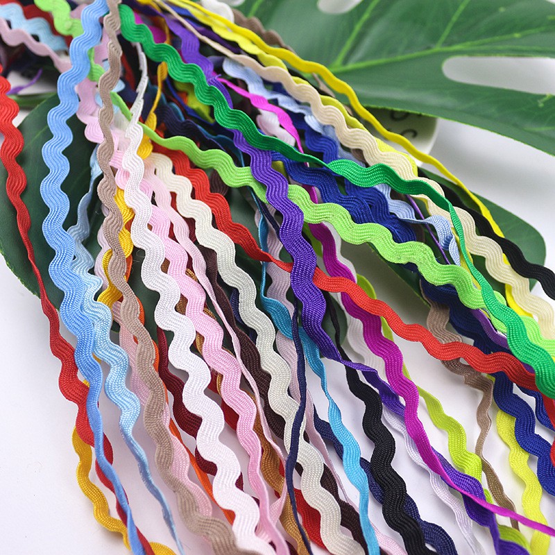 5mm ren vải poly dây ziczac phụ kiện handmade phụ kiện ngành may mặc trang trí nhà cửa