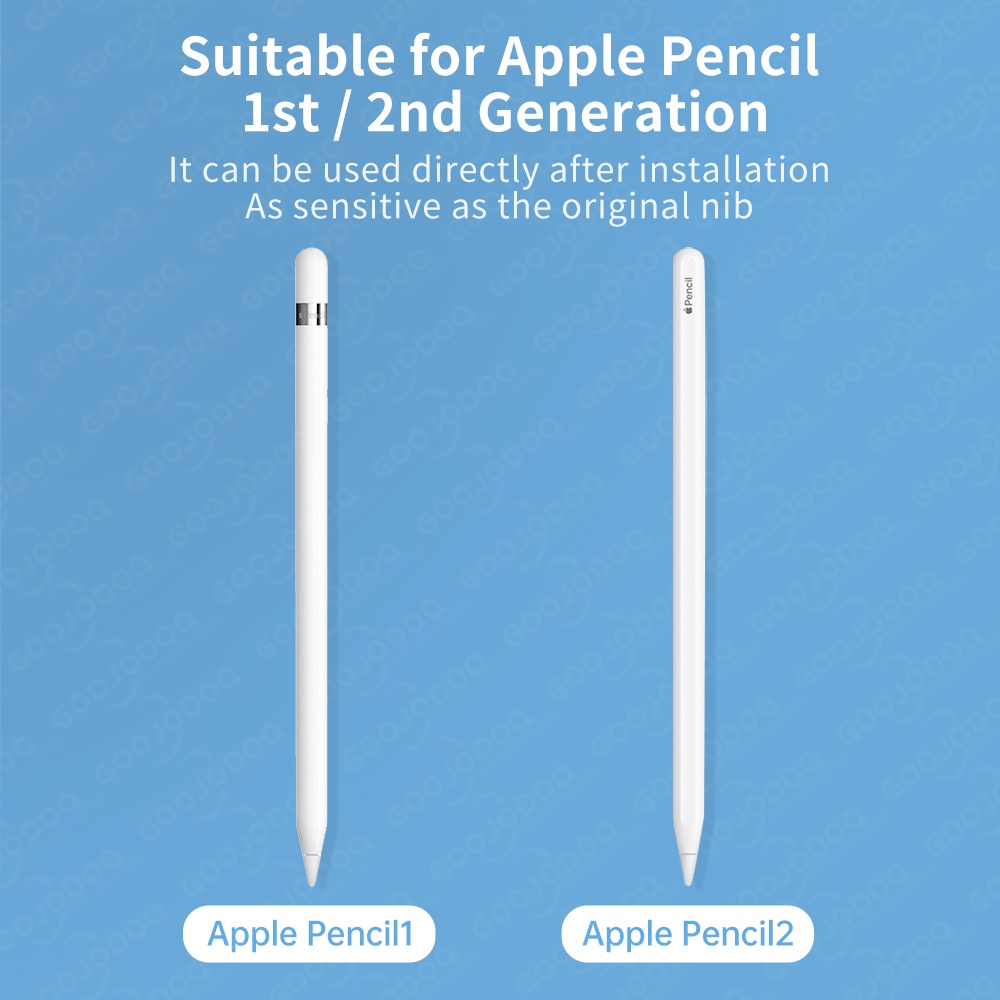 Set 8 đầu bút cảm ứng Goojodoq ngòi 2B &amp; 2H thay thế cho Apple Pencil thế hệ 2 1