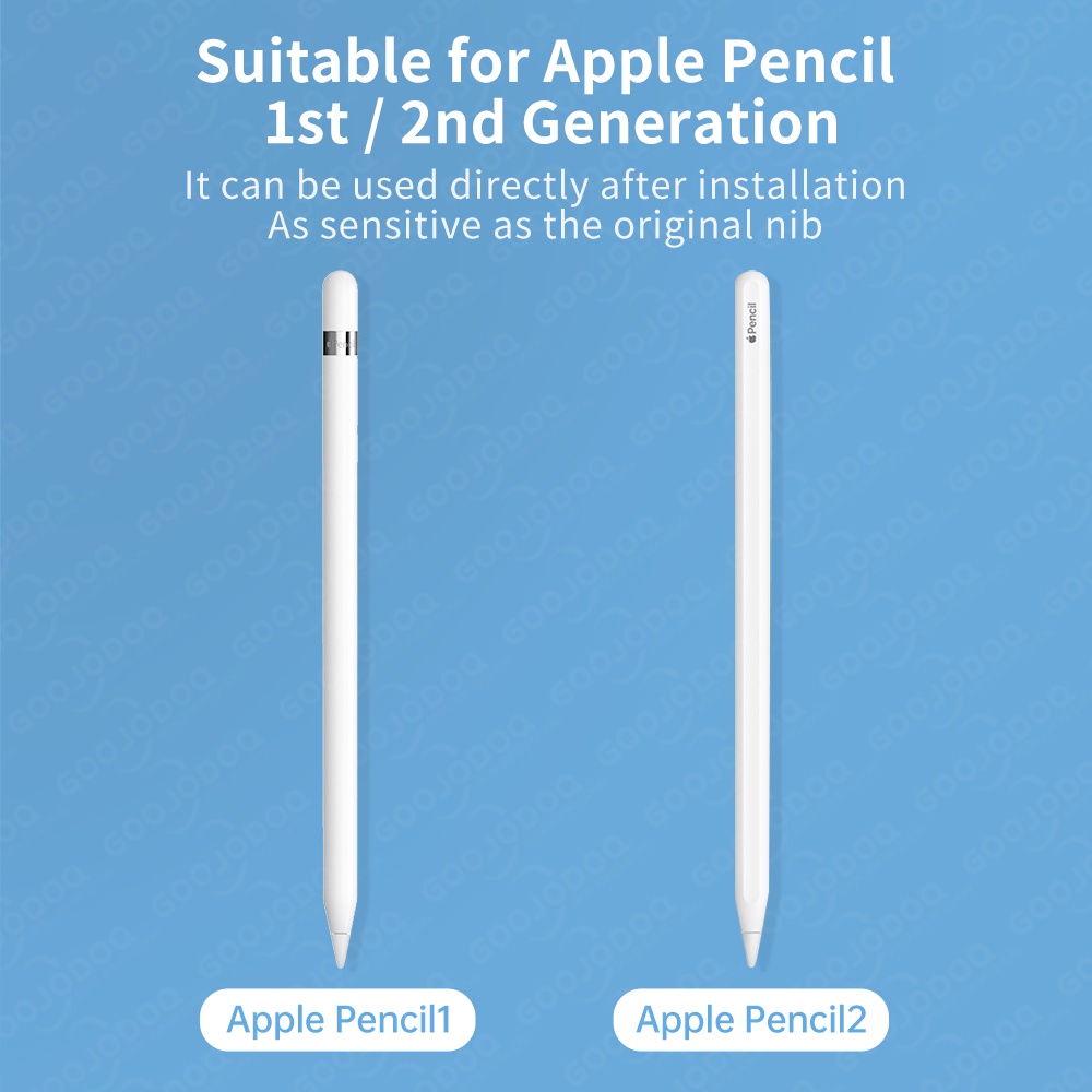 Set 8 đầu bút cảm ứng Goojodoq ngòi 2B & 2H thay thế cho Apple Pencil thế hệ 2 1