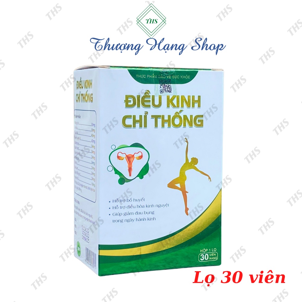 Điều Kinh Chỉ Thống Dứt Đau Bụng Kinh, Điều Hòa Kinh Nguyệt, Tăng Cường Sinh Lý Nữ - Hộp 30 Viên